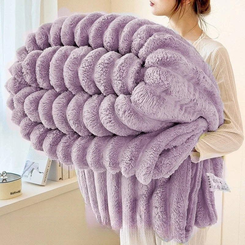 Faux Fur Fleece Blanket