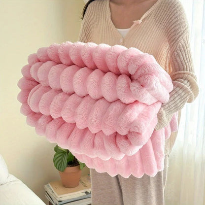 Faux Fur Fleece Blanket